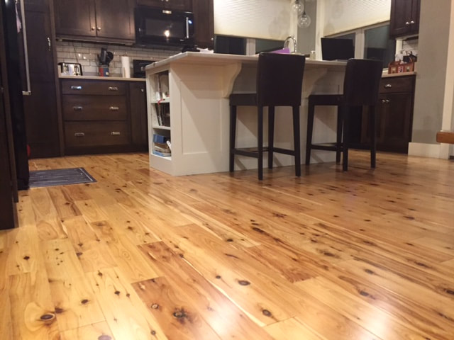 Picture - pre-finished Australian Cypress floor, installed. © 2016.