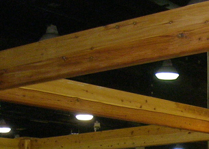 Picture - Australian Cypress lumber used for pergola beams.